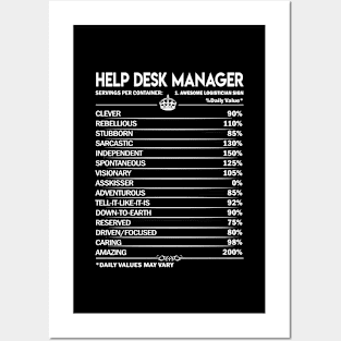 Help Desk Manager T Shirt - Help Desk Manager Factors Daily Gift Item Tee Posters and Art